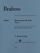 Piano Sonata in F-Sharp Minor Op. 2 by Brahms Johannes for Piano
