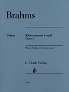 Piano Sonata F Minor Op. 5 by Brahms Johannes for Piano