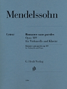 Romances sans paroles Opus 109 by Mendelssohn Felix for Cello Solo