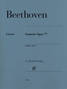 Fantasy Op. 77 by Beethoven Ludwig van for Piano