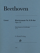 Piano Sonata No 11 in B-flat Major Opus 22 by Beethoven Ludwig van for Piano