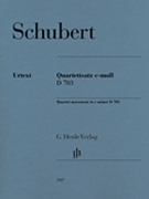 String Quartet Movement (Quartettsatz) in C Minor D. 703 by Schubert Franz for String Quartet