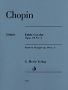 Etude G-flat Major Op. 10 No. 5 by Chopin Frederic for Piano