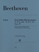 Two Easy Piano Sonatas Nos. 19 and 20 Op. 49 by Beethoven Ludwig van for Piano