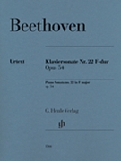 Piano Sonata No. 22 F Major Op. 54 by Beethoven Ludwig van for Piano