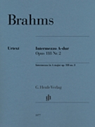 Intermezzo In A Major Op. 118 No. 2 by Brahms Johannes for Piano
