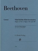 Five Easy Piano Sonatas by Beethoven Ludwig van for Piano