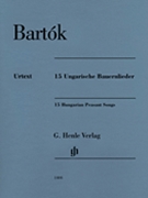 15 Hungarian Peasant Songs Piano Solo (can Sell Into Canada) by Bartok Bela for
