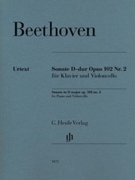 Cello Sonata D Major Op. 102 No. 2 by Beethoven Ludwig van for Cello Part and Piano Score