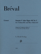Sonata In C Major Op. 40 No. 1 by Breval Jean-Baptiste - Umbreit Tabea - for Cello and String Bass