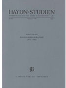 Haydn-Bibliographie 1973-1983 by Franz Joseph Haydn for