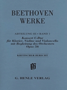 Concerto C Maj Op. 56 Pno/Vn/Vc/Orch (Triple Concerto) S3/v1 Critical Report Only by Beethoven Ludwig van for