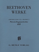 String Quartets III Complete Edition w/Critical Report S6/v5 Paperbound by Beethoven Ludwig van for