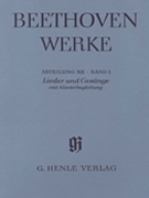 Songs with Piano Accompaniment by Beethoven Ludwig van for