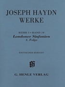 London Sinfonias 4th Sequence S1/v18 Critical Report Only Paperbound by Haydn Joseph for