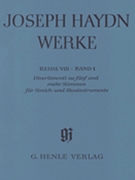 Divertimenti for Five and More Parts for String and Wind Instruments by Haydn Joseph for Score