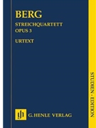 String Quartet No. 3 by Berg Alban for Study Score