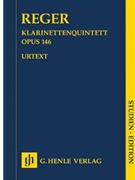 Clarinet Quintet A Major Opus 146 by Reger Max for Study Score