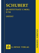 Quartettsatz in C Minor D. 703 by Schubert Franz for Study Score