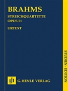 String Quartets Opus 51 by Brahms Johannes for Mini Score