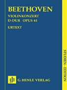 Concerto for Violin in D Major Op. 61 by Beethoven Ludwig van for Study Score