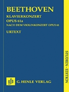 Piano Concerto Opus 61a (after the Violin Concerto) by Beethoven Ludwig van for Study Score