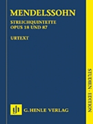 String Quintets Op. 18 And 87 64 by Mendelssohn Felix for Mini Score