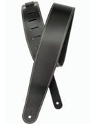 Planet Waves Classic Leather Guitar Strap with Contrast Stitch Black by for