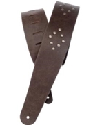 Planet Waves Blasted Leather Guitar Strap Brown with Brass Rivets by for