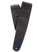 Planet Waves Blasted Leather Guitar Strap Black with Brass Rivets by for