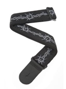 Strap--guitar Polypro Barbed Wire - Nylon W/leather Ends - 44mm for Accessorie