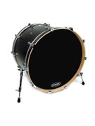 Evans EQ3 Resonant Black Bass Drum Head No Port 20 Inch by for