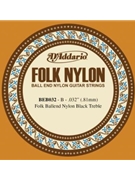 D'Addario BEB032 Folk Nylon Guitar Single String Black Nylon Ball End .032 by for