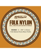 D'Addario BEB040 Folk Nylon Guitar Single String Black Nylon Ball End .040 by for