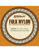 D'Addario BEC032 Folk Nylon Guitar Single String Clear Nylon Ball End .032 by for