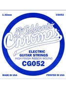 D'Addario CG052 Flat Wound Electric Guitar Single String .052 by for