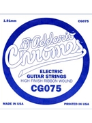 D'Addario CG075 Flat Wound Electric Guitar Single String .075 by for