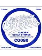 D'Addario CG080 Flat Wound Electric Guitar Single String .080 by for