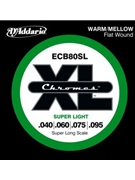 D'Addario ECB80 Bass Guitar Strings Light 40-95 Super Long Scale by for