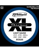 String--guitar D'addario Chromes - Light - Nickel/flat for Guitar Str