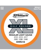 D'Addario EHR310 Half Round Electric Guitar Strings Regular Light 10-46 by for