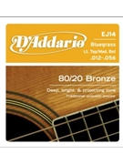 D'Addario EJ14 80/20 Bronze Acoustic Guitar Strings Light Top/Medium Bottom/Bluegrass 12-5 by for