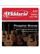String--guitar D'addario Phosphor Bronz - Medium EJ17 - Bronze Wound Acousti for Guitar Str