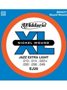 String--guitar D'addario Xl Jazz Ej20 - X-light - Nickel Wound Electri for Guitar Str