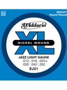 String--guitar D'addario Xl Jazz Ej21 - Light EJ21 - Nickel/round for Guitar Str