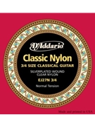 D'Addario EJ27N 3/4 Student Nylon Fractional Classical Guitar Strings Normal Tension by for