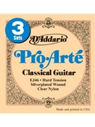 D'Addario EJ46-3D Pro-Arte Nylon Classical Guitar Strings Hard Tension 3 Sets by for