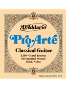 D'Addario EJ50 Pro-Arte Black Nylon Classical Guitar Strings Hard Tension by for