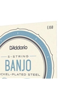 D'Addario EJ60 5-String Banjo Strings Nickel Light 9-20 by for