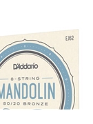 D'Addario EJ62 80/20 Bronze Mandolin Strings Light 10-34 by for